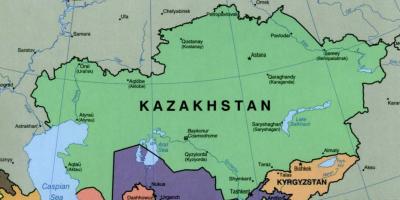 Mapa alma-ati Kazahstanu
