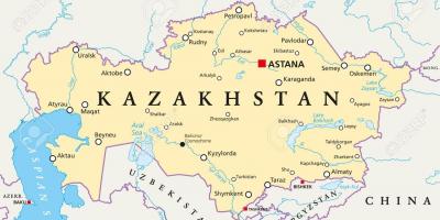 Mapa astani Kazahstanu