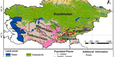 Mapa Kazahstanu klime