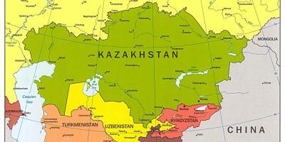Mapa Kazahstanu mapu aziji