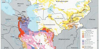 Mapa Kazahstanu religija