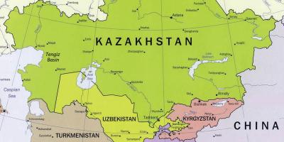 Mapa tengiz Kazahstanu